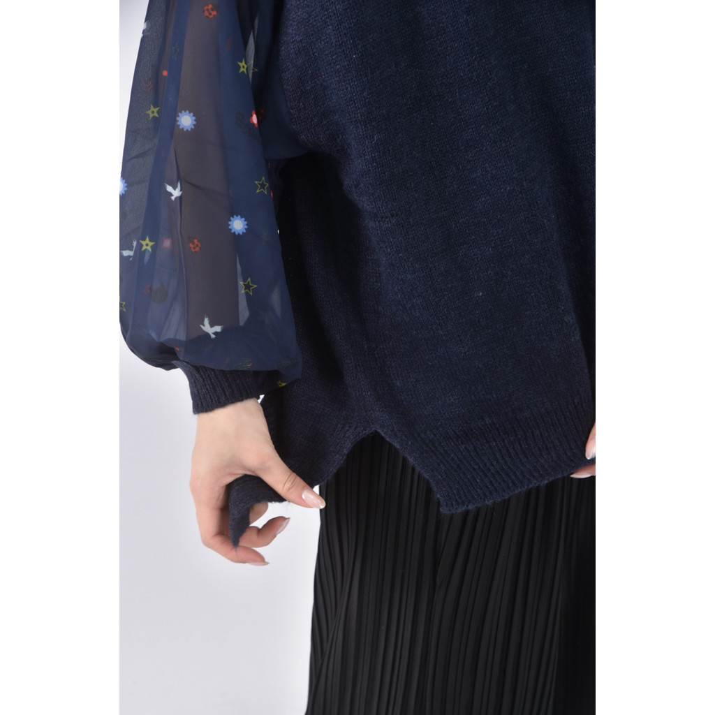 (M) scolar長版藍色長袖上衣二手衣, , large