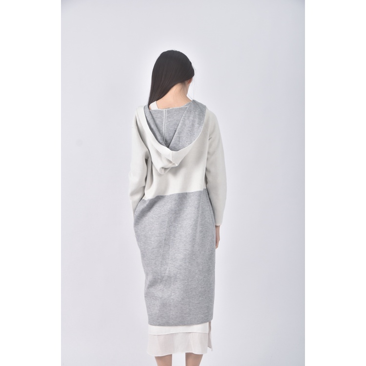 (M) moma質感羊毛跳色灰色外套二手衣, , large