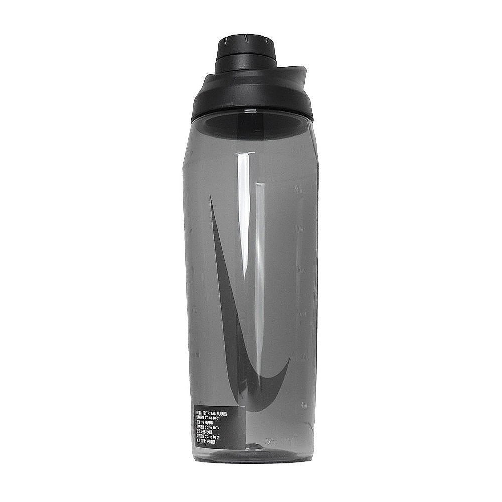 NIKE 大口徑水壺 32OZ/946ml 運動水瓶 隨身杯 健身 時尚 轉蓋 人體工學 可機洗 防漏 透明黑 透明黃, 透明黃, large