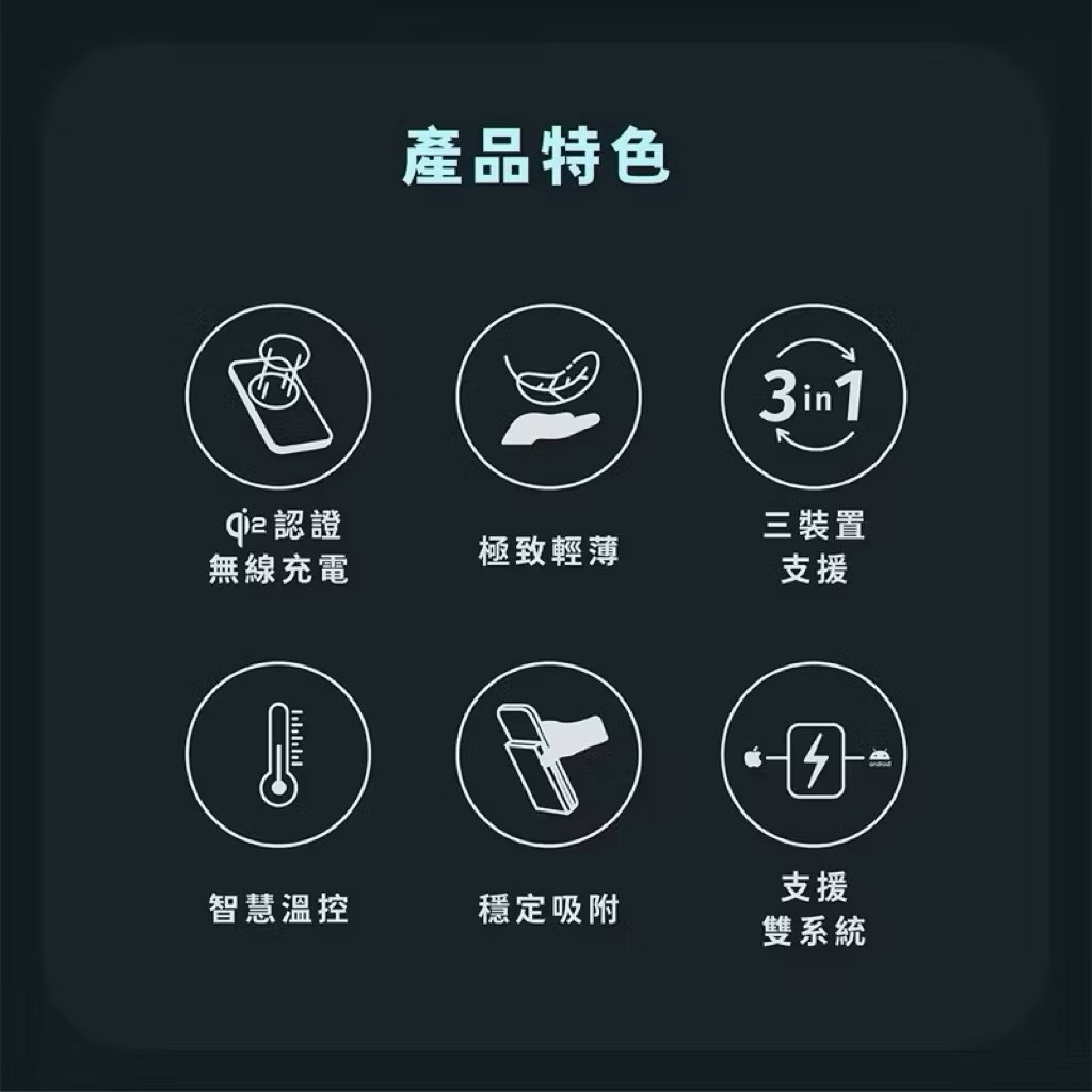 【Leo手機周邊專賣店】PHILIPS飛利浦 Qi2三合一磁吸充電座 / DLK3547Q, , large