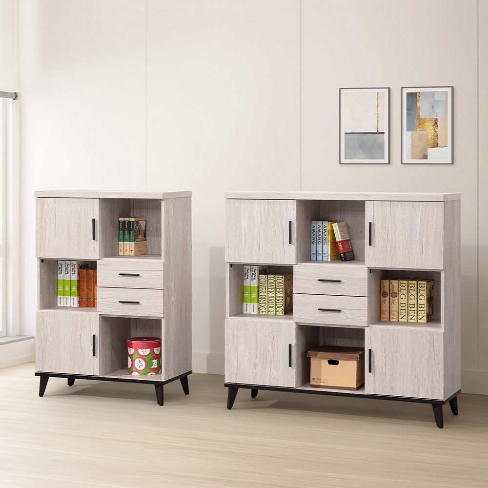 【唯熙傢俱】凱熙橡木白4尺收納櫃, , large