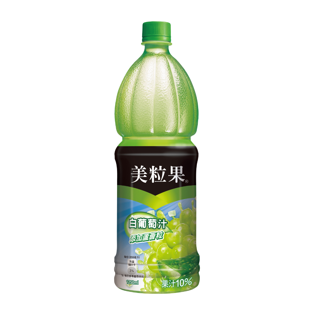 美粒果白葡萄加蘆薈Pet1250ml, , large