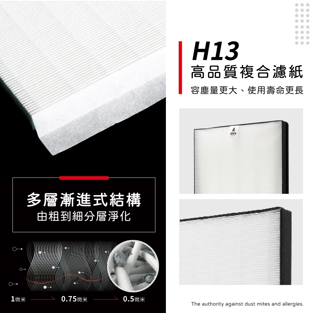 蟎著媽 適用 SHARP 夏普 FP-J80T-W FP-J60T-W FU-H80T-N FZ-H80HFE 空氣清淨機 濾網, , large