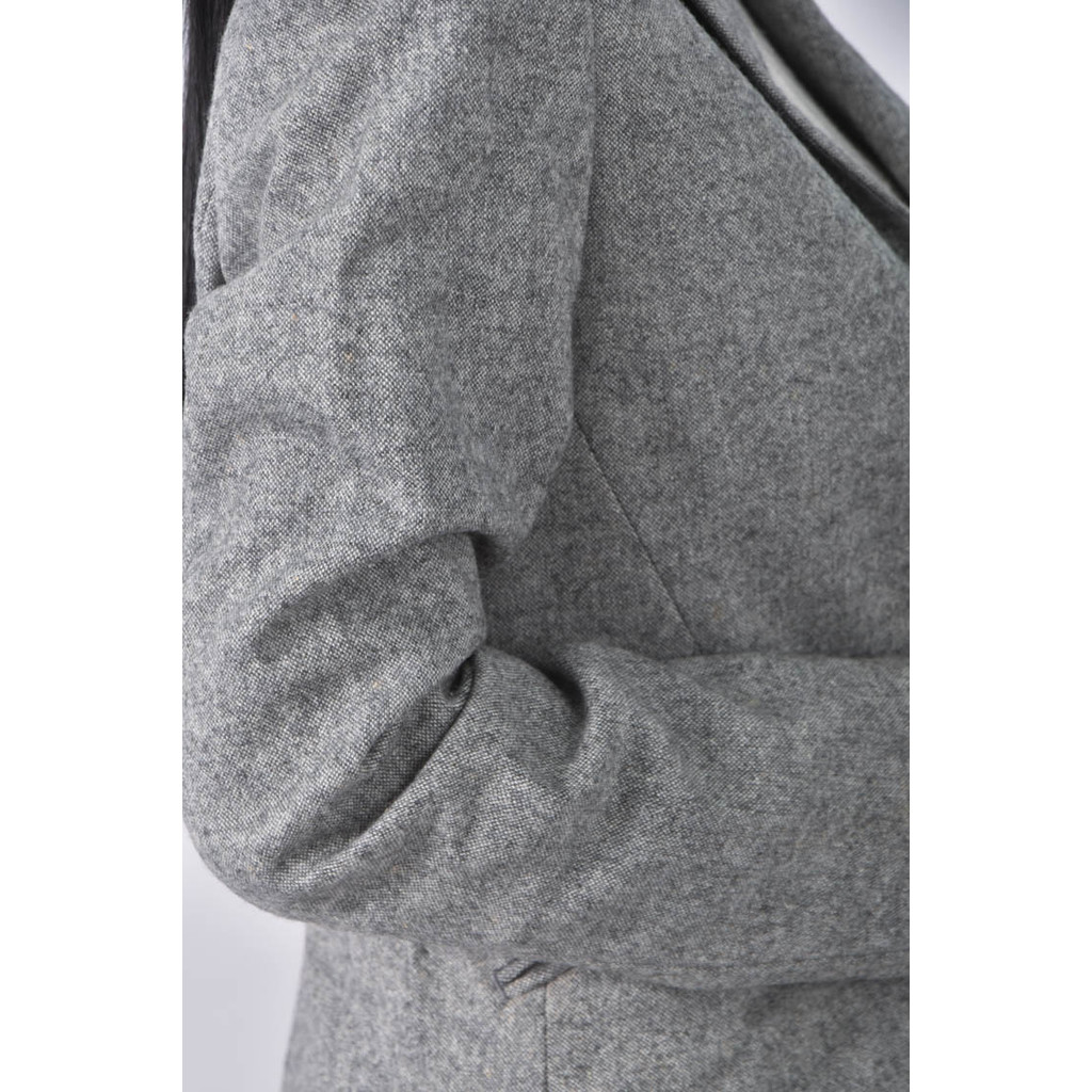 (M) uniqlo排扣灰色外套二手衣, , large