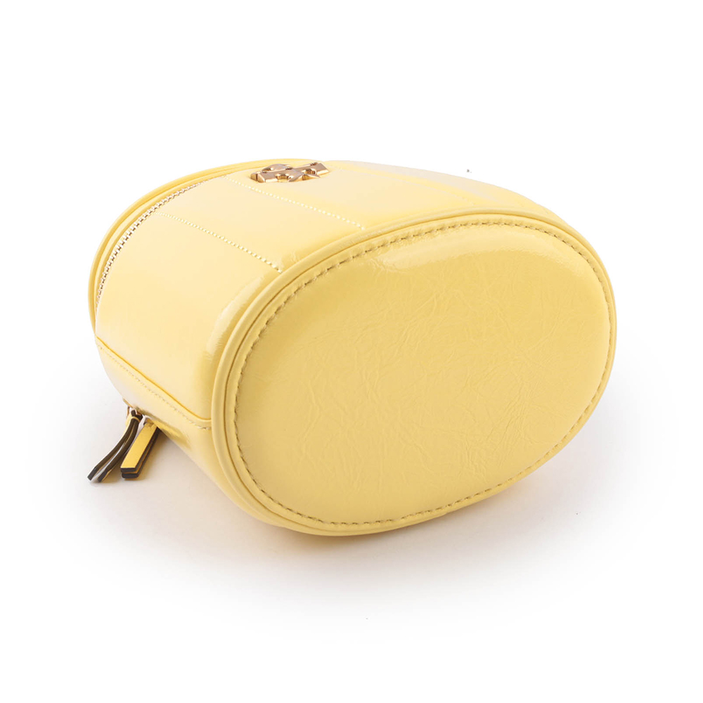 Tory Burch Kira 直條縫線皮革手提/斜背二用化妝箱/復古黃, , large