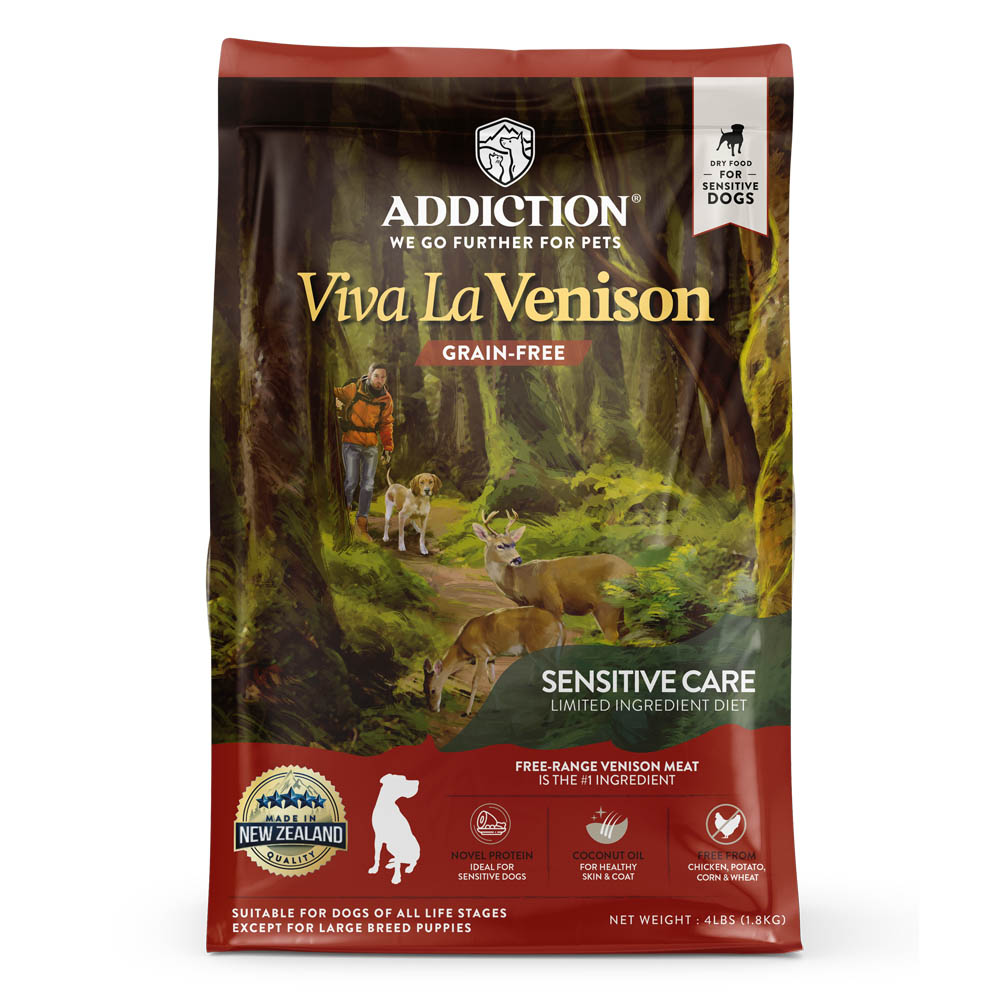 【拉拉寵物小舖】ADDICTION 自然癮食 狗飼料 放牧鹿無穀全齡犬1.8公斤 天然糧 WDJ推薦, , large