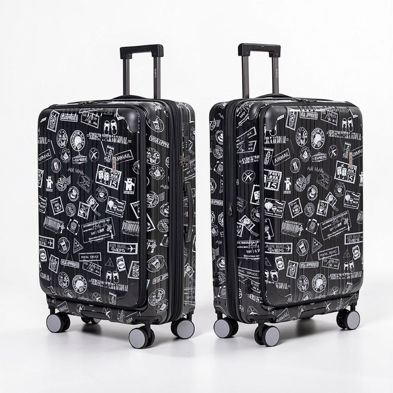 【Alldma鷗德馬】25吋第二代台灣味郵戳雙開箱AD35-黑郵(贈保護套CF7)