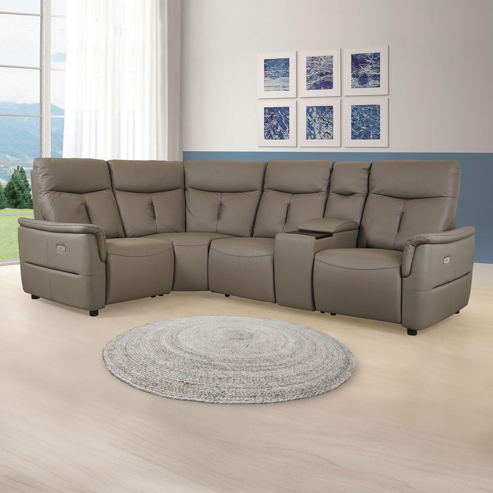 【Homelike】 喜家居9.4尺轉角L型雙電動沙發(2367), , large