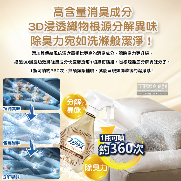 Febreze Fabric Deodorant Spray Golden 370ml Flower, , large