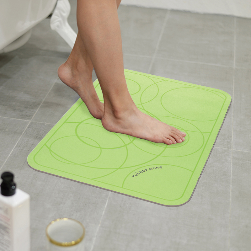 【Monster】 2mm Travel Soft Diatomaceous Earth Absorbent Mat – Waltz (60x40cm) – Grass Green, , large