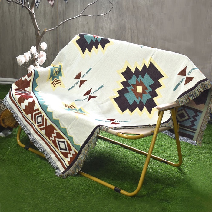 Bohemian Knit Blanket 130x180cm, , large
