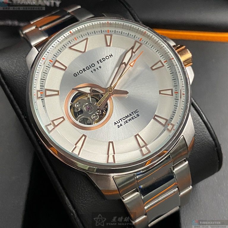 [星晴錶業]GiorgioFedon1919手錶,46mm,GF00113銀白色錶面銀錶殼銀色精鋼錶帶款, , large