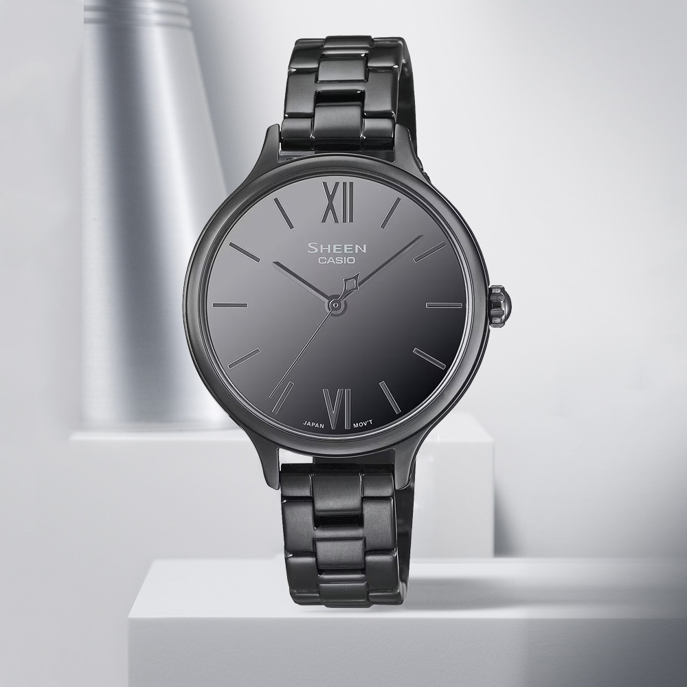CASIO 卡西歐 SHEEN 鏡面拋光女錶 SHE-4560BD-1A, , large