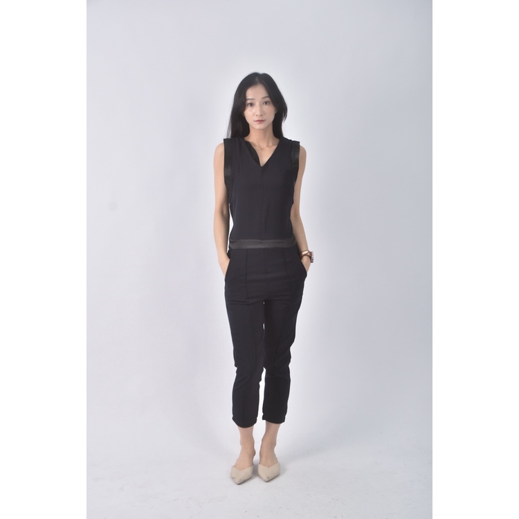 (L) asm cclleotiqn質感無袖藍色連身裝二手衣