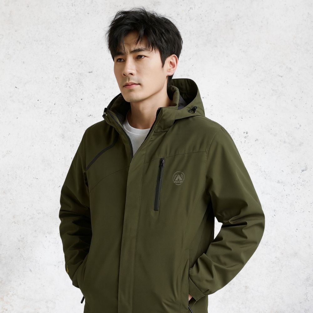 【億子洪】防水防風登山外套  一般款-綠5XL【1899】, , large