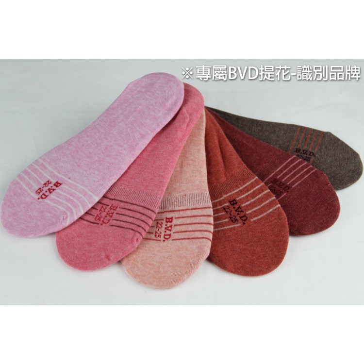 【BVD】簡約條紋休閒女襪套<麻天藍>B248 止滑 女襪 襪子 隱形襪, , large