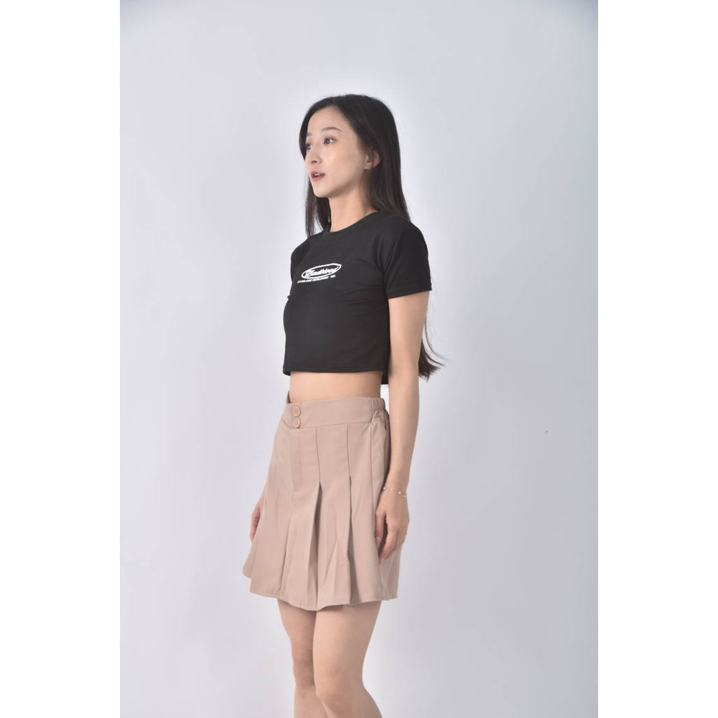 (S) 高腰棕色短裙二手衣, , large