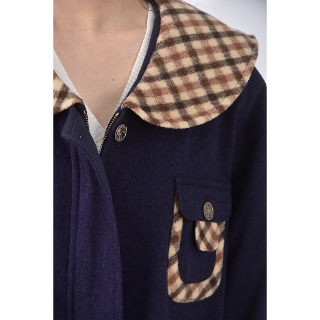(XL) leader textile格紋藍色外套二手衣, , large