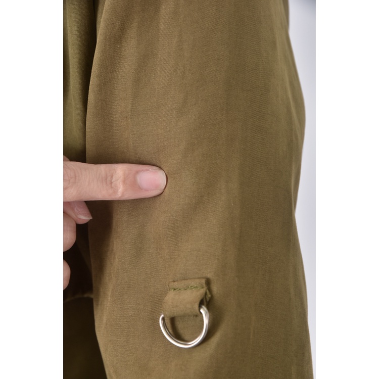 (S) 倩倩服飾排扣綠色外套二手衣, , large