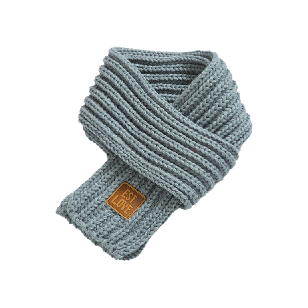 Kids' Solid Color Warm Scarf, , large