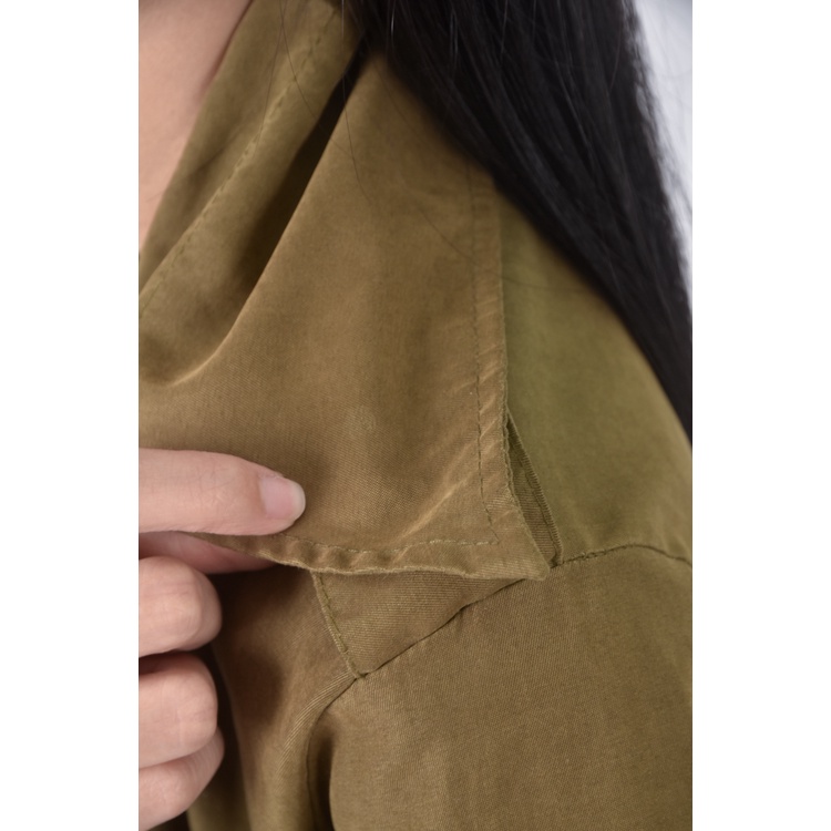 (S) 倩倩服飾排扣綠色外套二手衣, , large