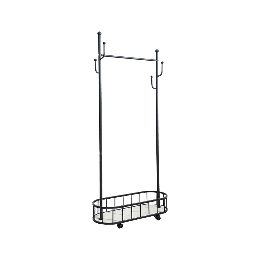 【Y HOUSE】Light luxury coat and hat rack, functional clothes hanger, floor-standing clothes hanger, open clothes hanger - black, , large