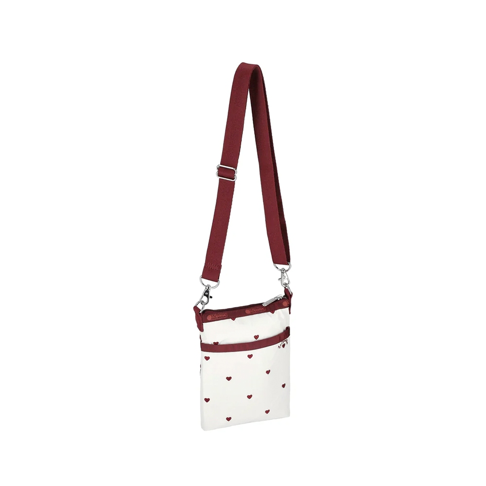|快速出貨|Lesportsac 3-Zip Crossbody 三層拉鍊斜背包/ 莓果心刺繡, , large