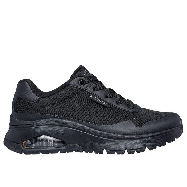 Kixpress-Skechers Uno Flex 女 運動休閒鞋 增高 舒適 穿搭 黑 [177794BBK], , large