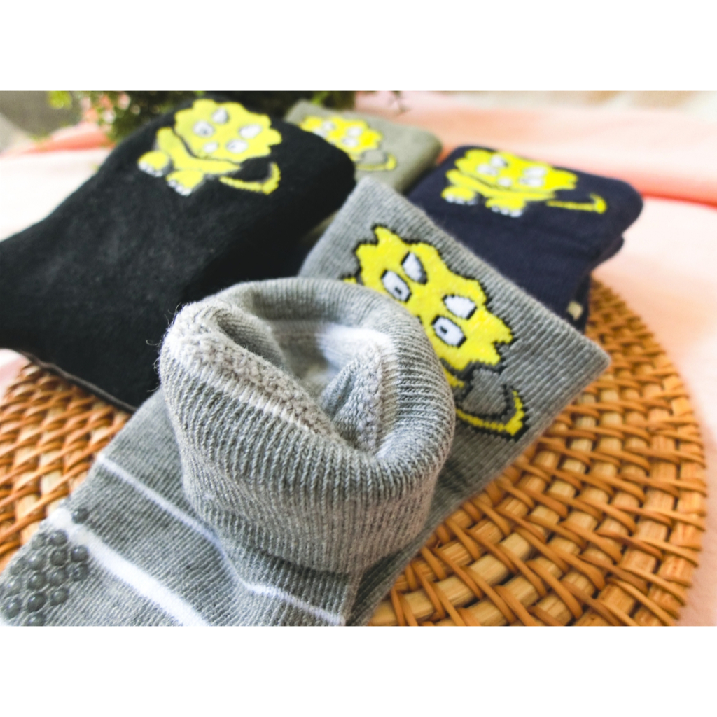 [Kaimei Cotton Industry] 12 pairs of random and excellent MIT made in Taiwan pure cotton wide-mouth anti-slip children's socks (children's version 3-6 years old) - comprehensive style, , large