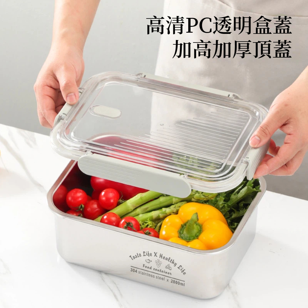 【A&R】二入組 304不鏽鋼密封保鮮盒 雙盒超值組, , large