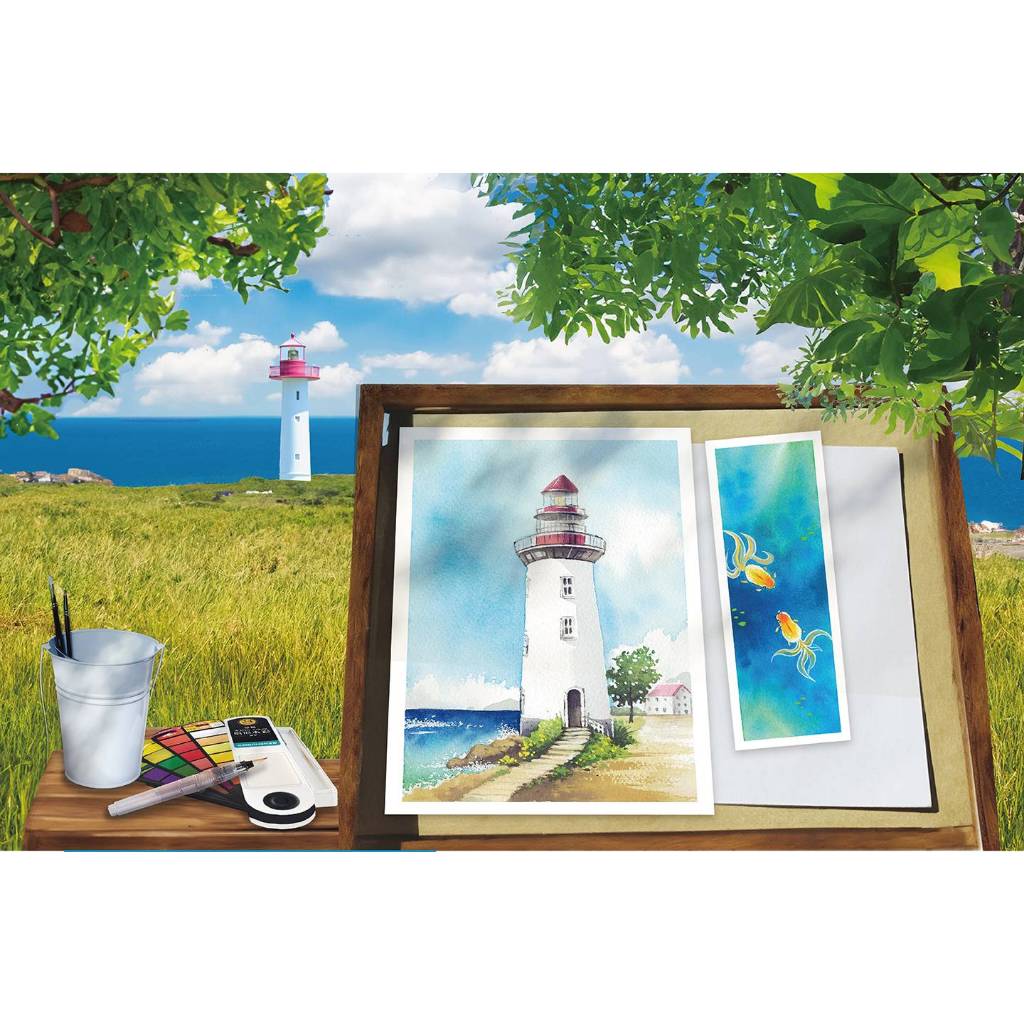 雄獅  扇形水彩18色/24色 WCC-01/WCC-02*18色, , large