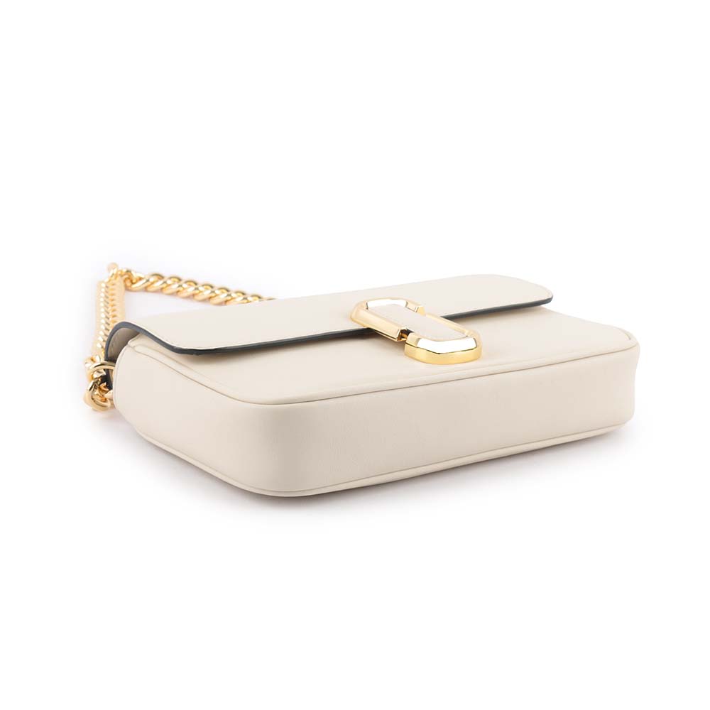 Marc Jacobs THE J MARC 平滑牛皮翻蓋二用包/天空白, , large