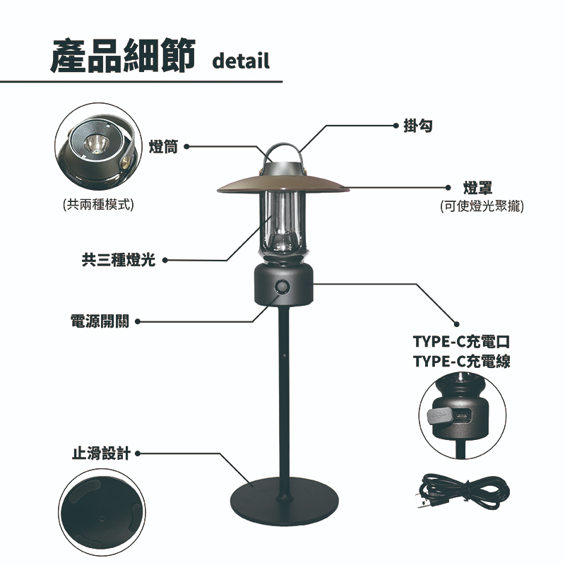 【Treewalker 萊茂】輕奢燈塔露營燈 (隨機出貨), , large