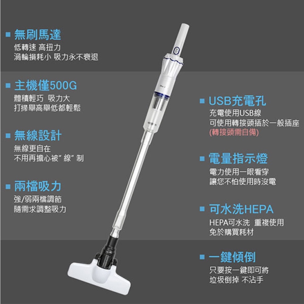 DayPlus Cordless Stick Vacuum Cleaner HF-H465, , large
