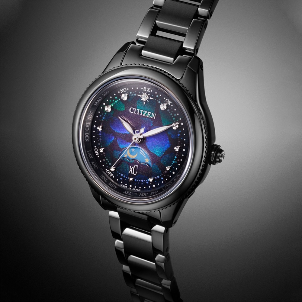 CITIZEN 星辰 100週年限量宇宙幻彩 xC 鈦金屬光動能電波女錶 EE1008-56E, , large