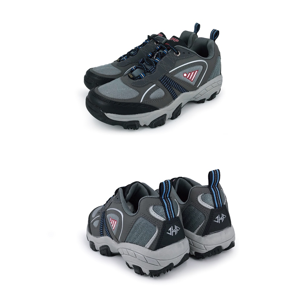 JUMP將門 男運動鞋 男鞋 MIT台灣製 拼接 撞色 護趾 透氣 吸濕 排汗 抗菌 除臭 減壓 厚底 耐磨 止滑 深灰, , large