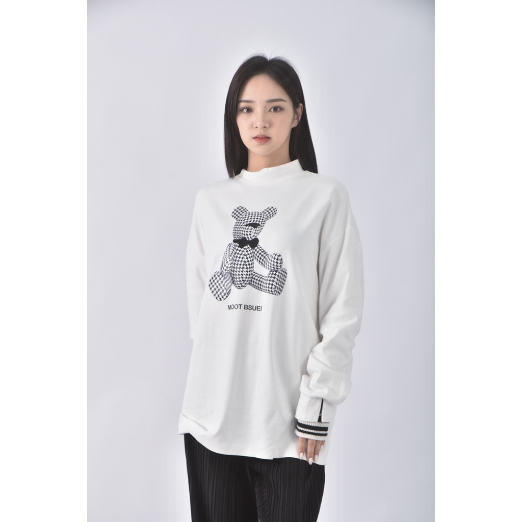 (XL) story質感圓領白色長袖上衣二手衣, , large