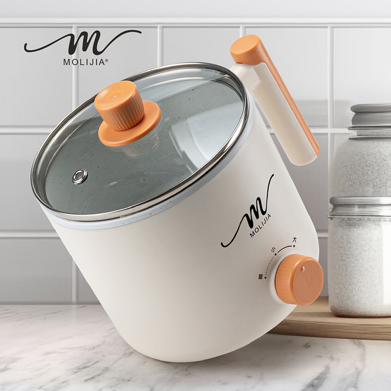 【MOLIJIA 魔力家】1.8L-M28 雙層防燙不沾快煮鍋-簡約白, , large