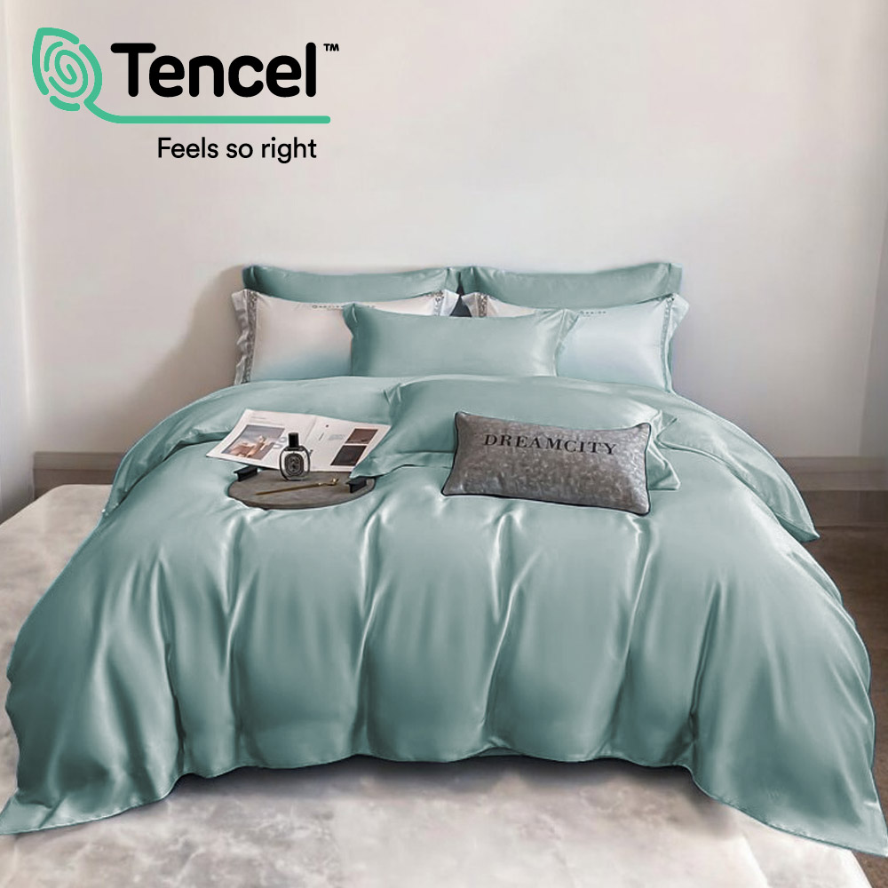 A-nice 升級加厚 60支 350織 100%天絲被套床包枕套組(雙人/加大 素色經典)