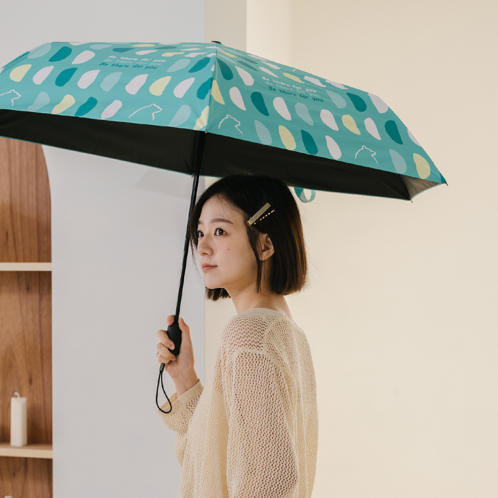 【rento】 防曬黑膠安全自動傘-半圓, , large