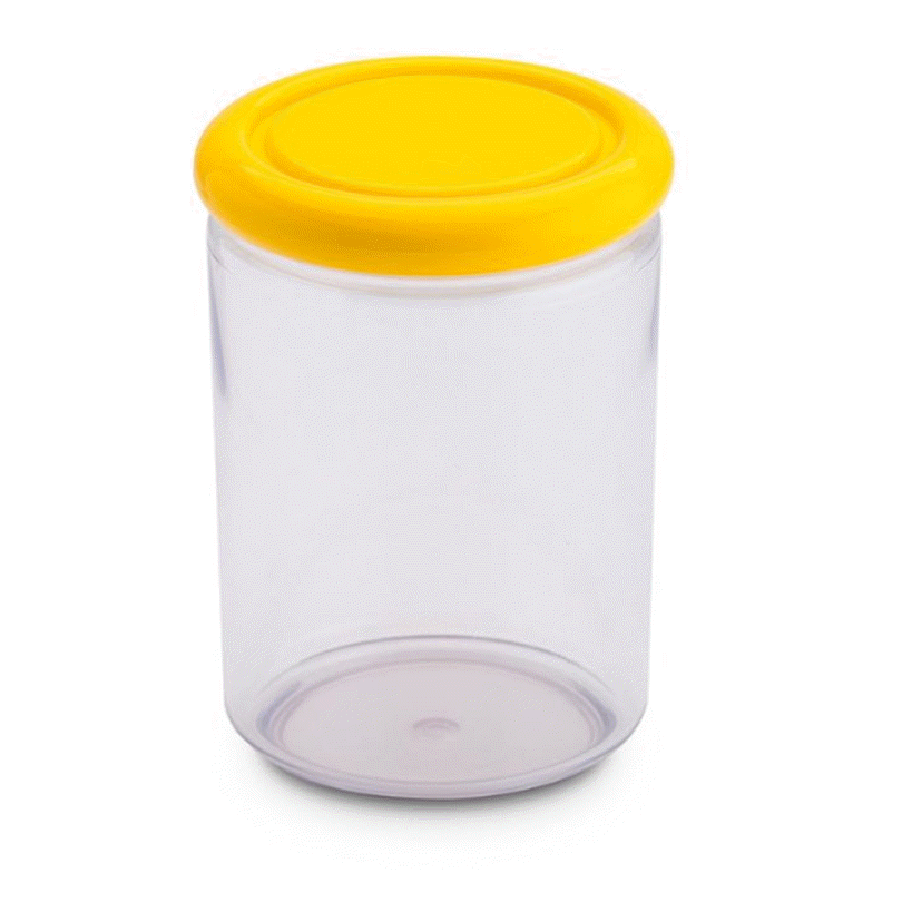 【OMADA】簡約設計密封抗菌儲存罐 黃色 1L(防潮罐、儲物罐、密封罐)