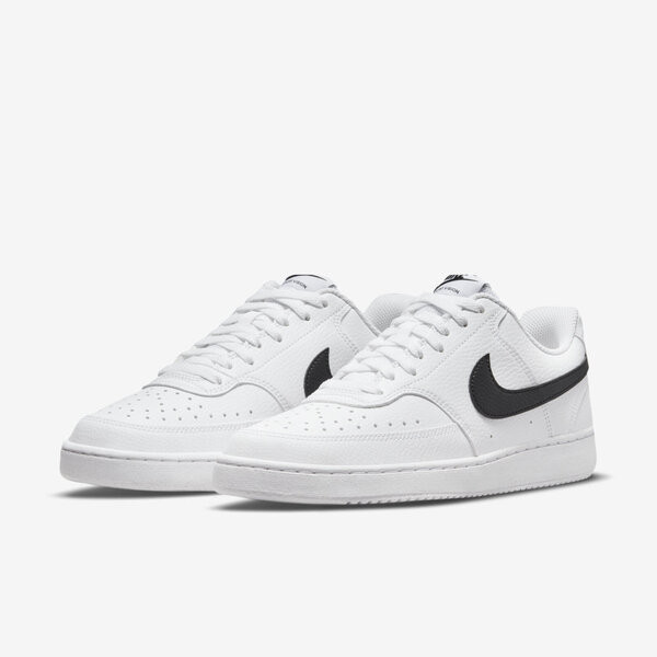 Kixpress-Nike W Court Vision Lo NN 女 休閒鞋 經典 復古 皮革 簡約 白 黑 [DH3158-101], , large
