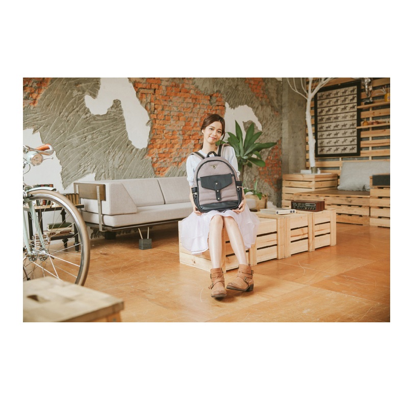 【iwow】經典後揹包/奶茶可可, , large