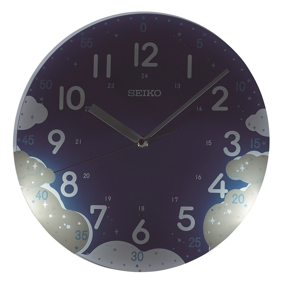 SEIKO 精工 雲朵童話 持續燈光 指針式掛鐘 時鐘 QHA010Z, , large