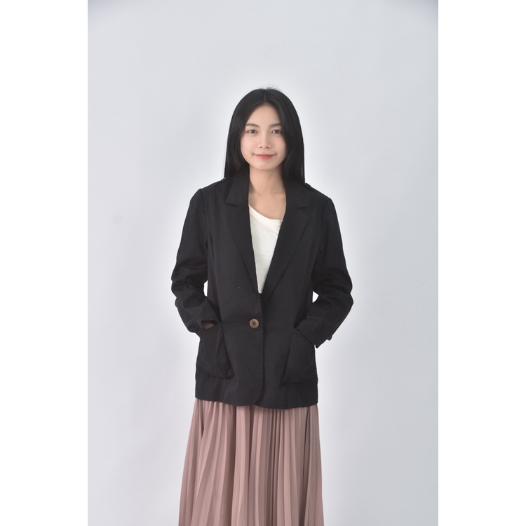 (S) beartwo質感棉質純棉黑色外套二手衣, , large