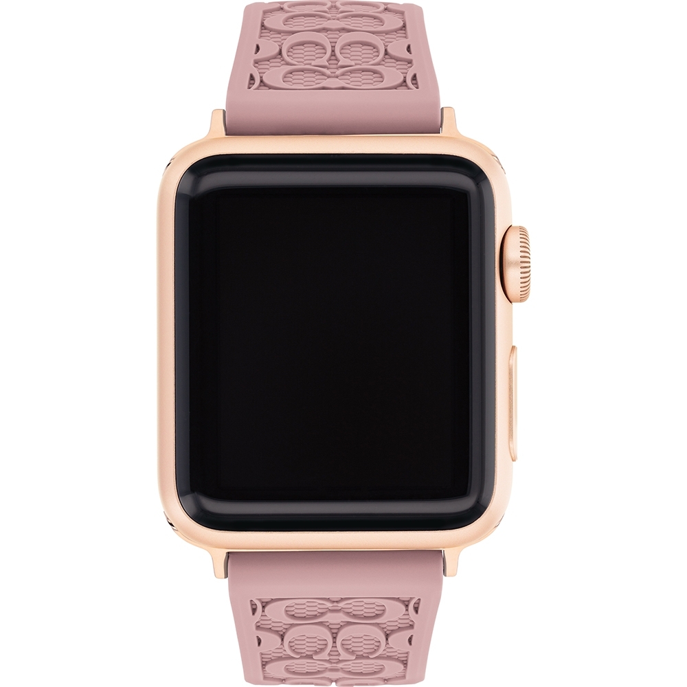 COACH Apple Watch 錶帶 38/40mm 適用 矽膠錶帶- 煙燻粉x玫瑰金(不含手錶)  $3,300, , large