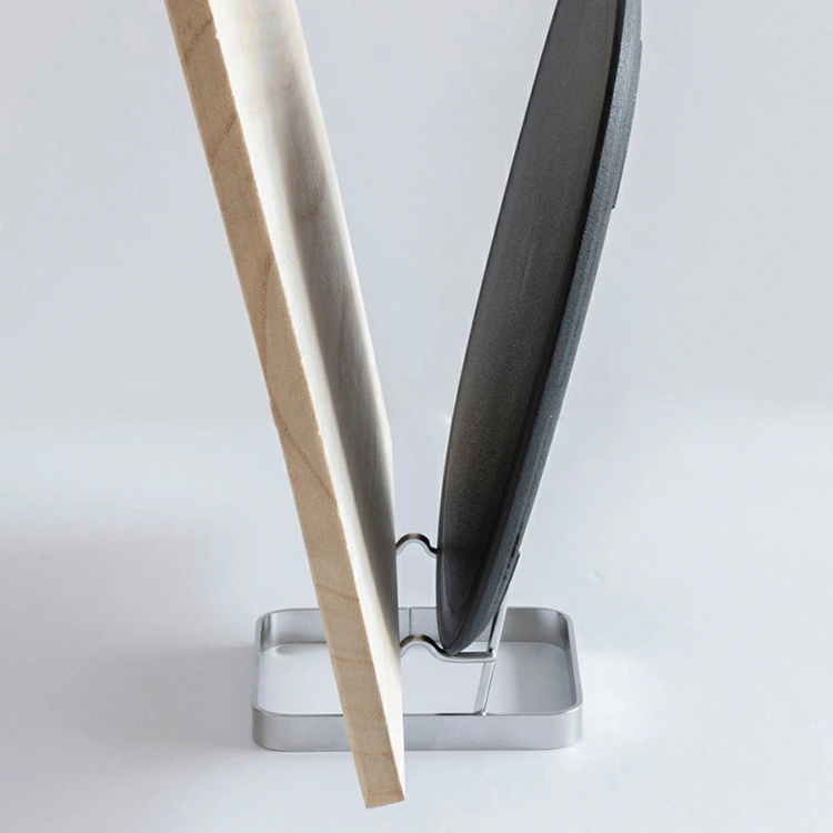 【be worth style】Japan-Made 304 Stainless Steel V-Shaped Cutting Board Stand (Holds Two Cutting Boards / Pot Lid Storage), , large