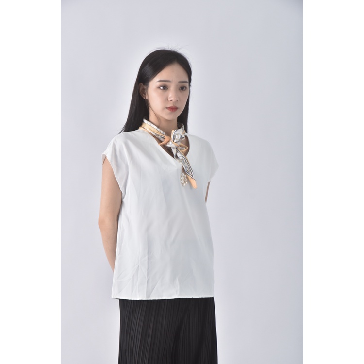 (XL) 紋路白色上衣二手衣, , large