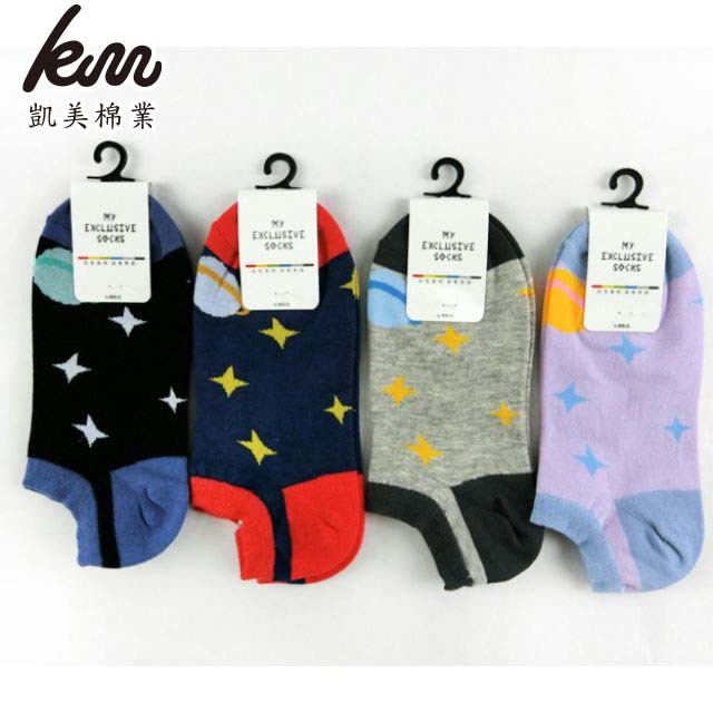 [Kaimei Cotton Industry] 12 pairs of random and excellent MIT Taiwan-made pure cotton Korean cultural and creative boat-shaped socks, , large