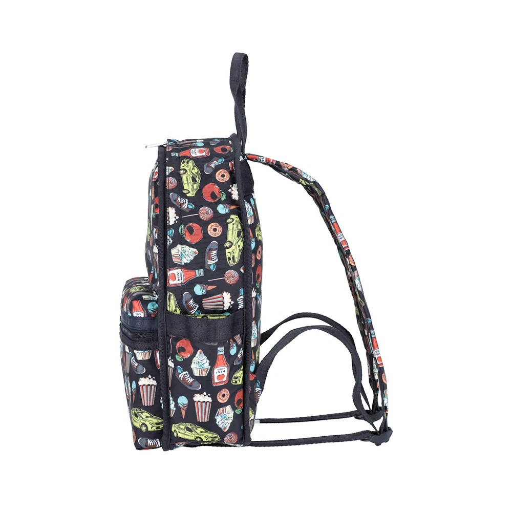 |快速出貨|Lesportsac Route Small Backpack 小型健行後背包/ 紐約風美食插畫, , large